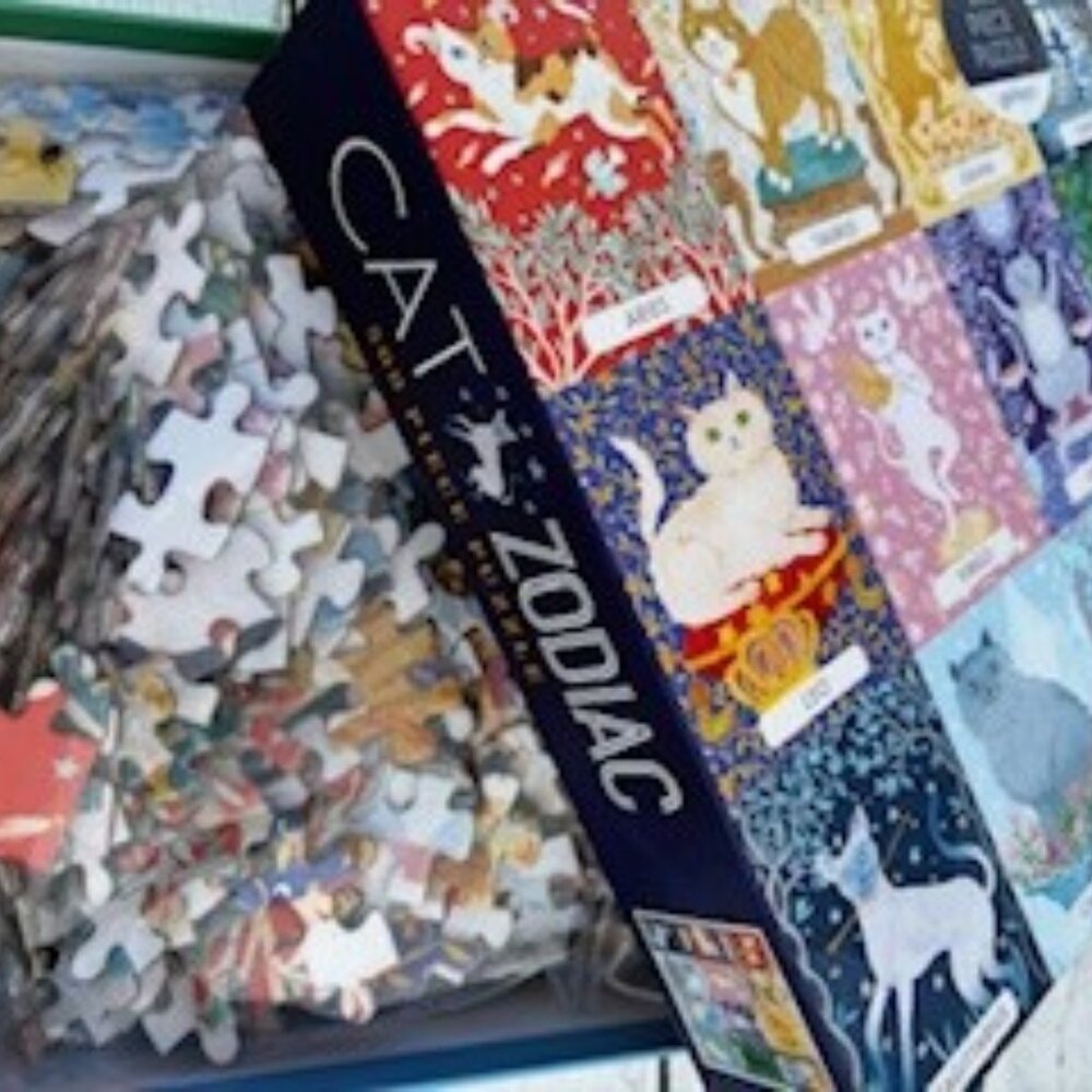 Cat Zodiac Puzzle, All Horoscope Felines, 500 full color pieces, Brand New!